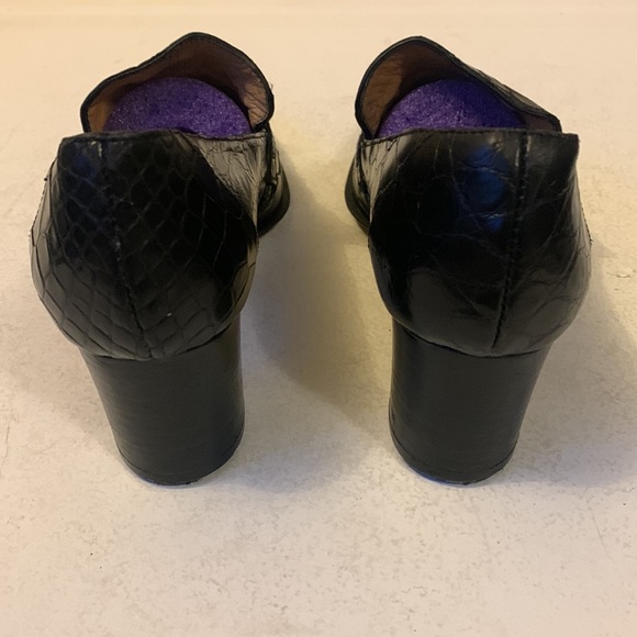Mauri Women's Luxury Leather Heeled Loafers Genuine Alligator Size 8B - Picture 5 of 15